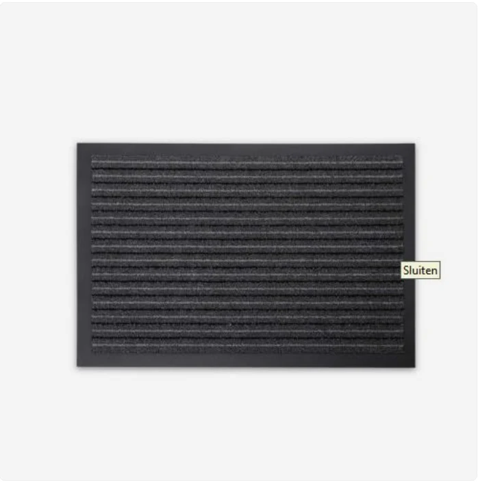 Benson Schoonloopmat XL - 90 x 150 cm - Grijs Streep - Absorberend & Slipvast