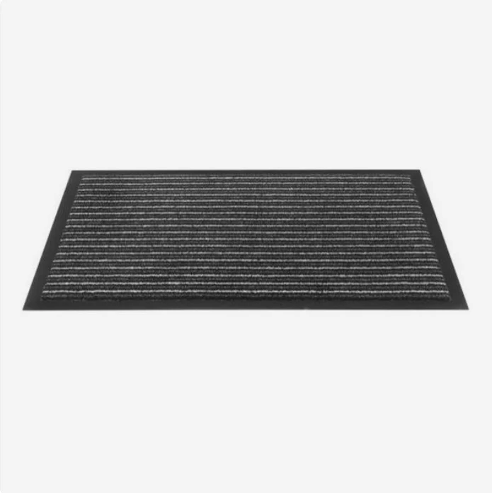 Benson Schoonloopmat XL - 90 x 150 cm - Antraciet Streep - Absorberend & Slipvast