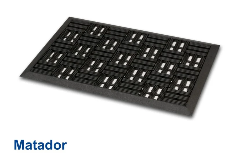 Benson Rubberen Matador Deurmat - 45 x 75 cm - Schrapend - Zwart