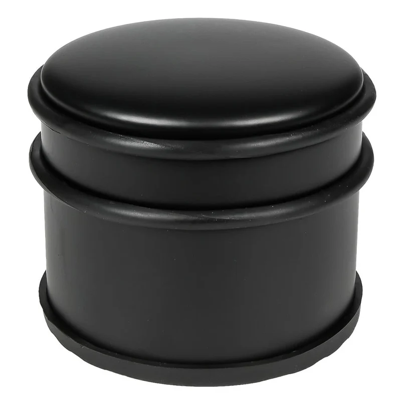 Benson Luxe Deurstopper Zwart - Ø11 cm - 1.1 kg - RVS met Rubberen Ringen