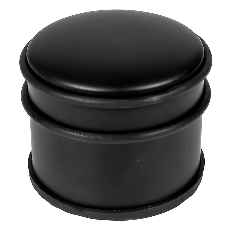 Benson Deurstopper Zwaar Model – Mat Zwart – Ø 9 cm – 1,1 kg – Met Rubberen Beschermringen