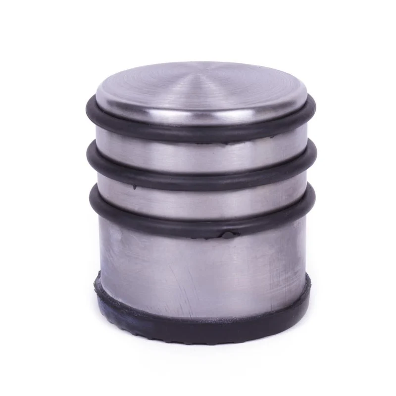 Benson Deurstopper Zwaar Model – RVS – Ø 9 cm – 1,1 kg – Met Rubberen Bescherming