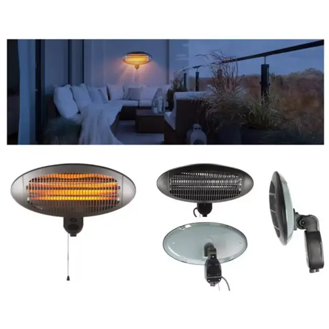 Benson Wandterrasverwarmer – 2000W – 3 Vermogensstanden – Waterdicht – 50 cm