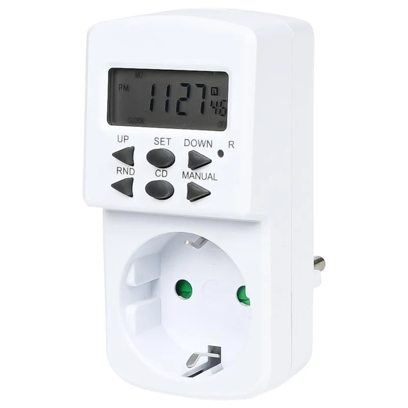 Benson Digitale Tijdklok - Binnen - 230V - Wit - Aan/Uit- en Aftelfunctie