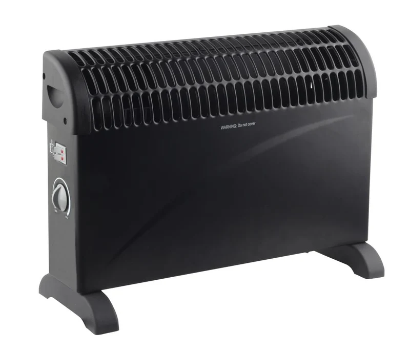 Benson Convector Heater – 750/1250/2000W – Regelbare Thermostaat – Zwart