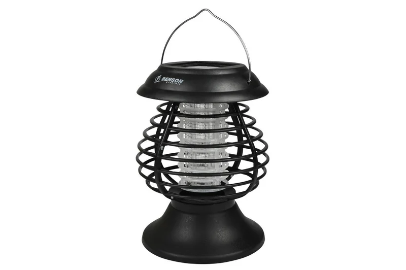 Benson Draagbare Muggenlamp op Zonne-Energie - Blauw UV-Licht - Binnen & Buiten