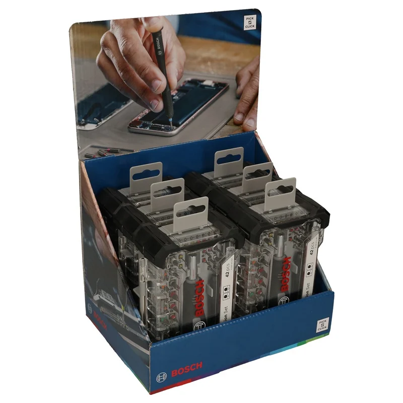 BOSCH DISPLAY: 6X SET SCHROEFBITS 42DLG