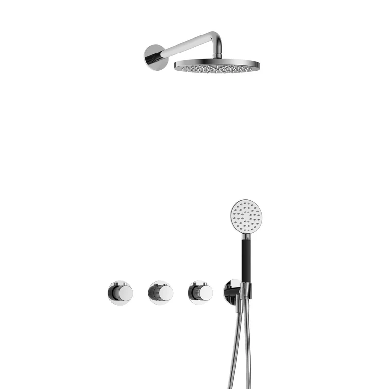 Hotbath Cobber X IBSX70 inbouw doucheset - ronde handdouche - 20cm hoofddouche - wandarm - wandhouder - Chroom