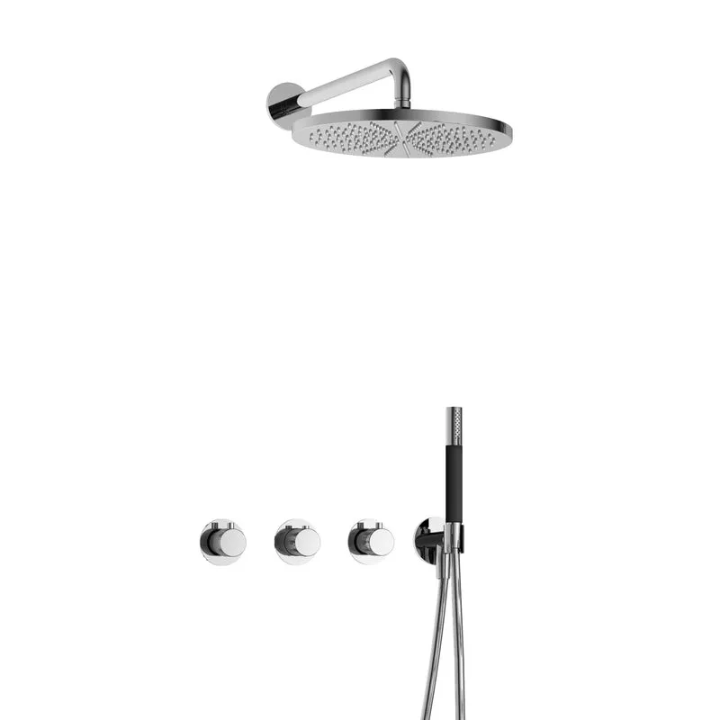 Hotbath Cobber X IBSX70 inbouw doucheset - staafhanddouche - 30cm hoofddouche - wandarm - wandhouder - Chroom
