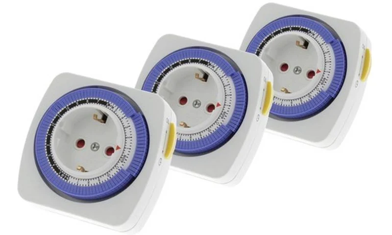 Q-link Tijdschakelklok analoog 3 st. Mechanisch Dagprogramma max.3500Watt