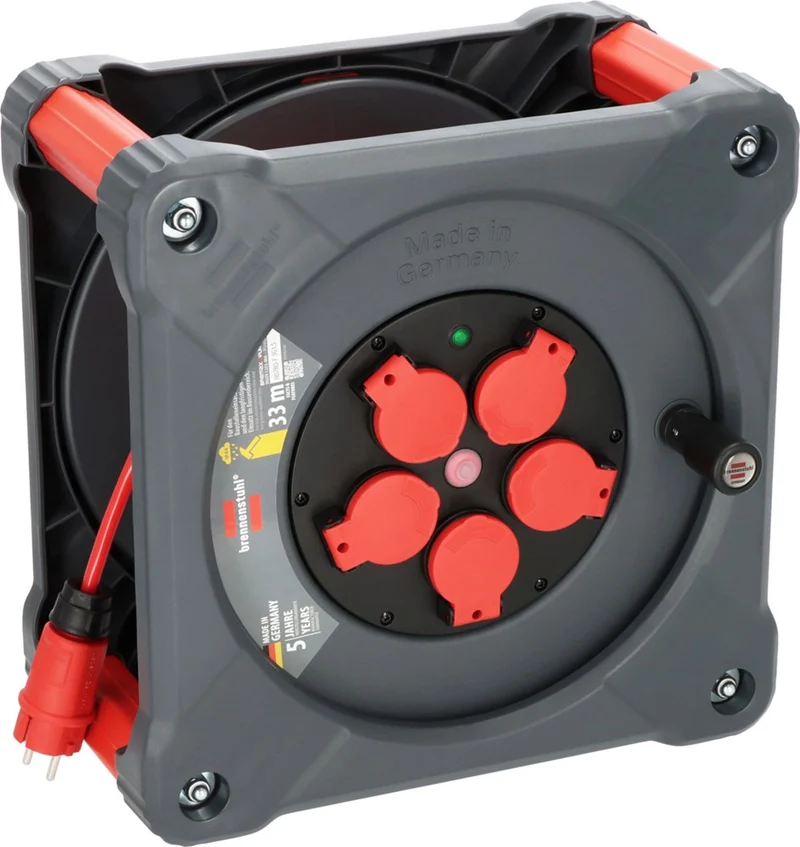 Brennenstuhl Professional Bouwplaats kabelhaspel KA 3110 5 IP44, 33m H07BQ-F 3G1.5