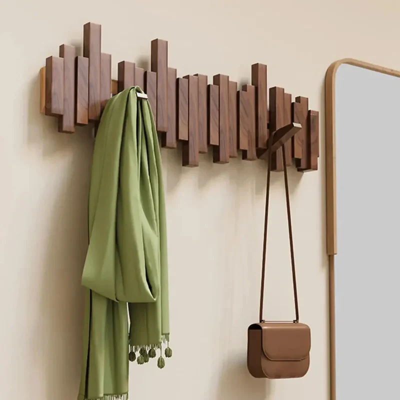 Stijlvolle Houten Kapstok Piano – Walnoot & Beukenhout