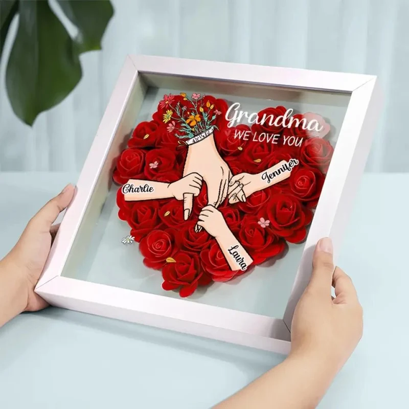 Persoonlijk Moederdagcadeau: Bloemenlijstje met Namen & Liefdevolle Boodschap