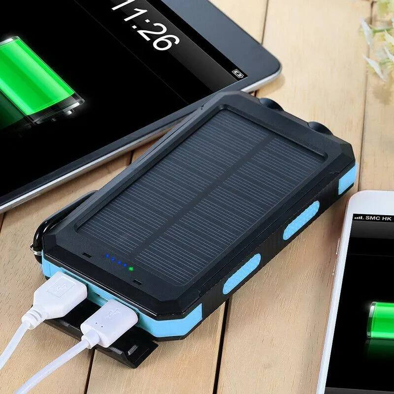 500000mAh Waterdichte Zonne-oplader Powerbank - Dubbele USB
