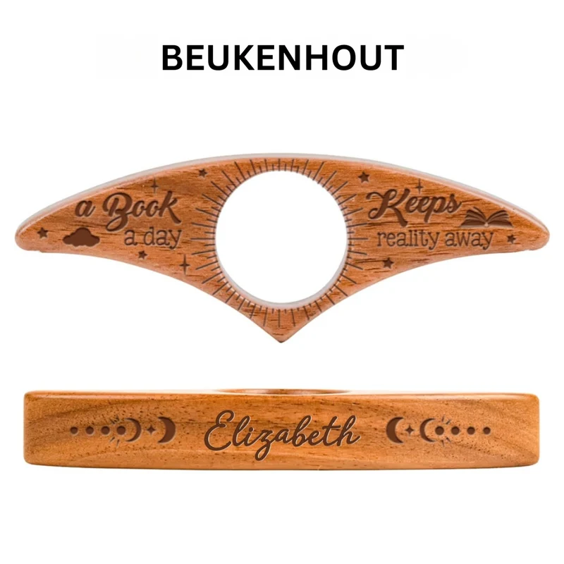 Gepersonaliseerde Houten Boekenhouder voor Comfortabel Lezen