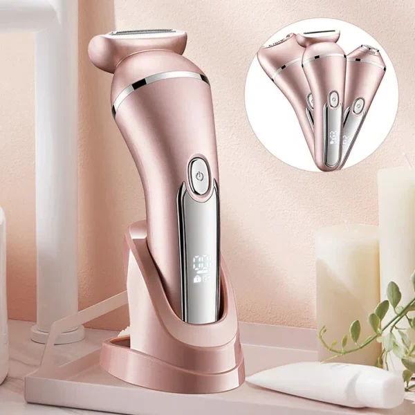 SkinGlide 3-in-1 Elektrisch Scheerapparaat – Waterdicht en Oplaadbaar