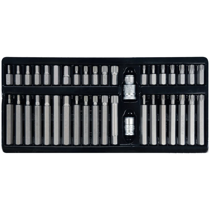 Professionele bitset Yato, Torx, Spline, Hex, van S2-gereedschapsstaal, hoge hardheid HRC 58 62, in koffer, YT-0400