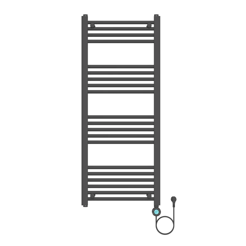 Badkamer Elektrische Radiator Handdoekverwarming 120 x 50 Blackline Talvex Mat Zwart