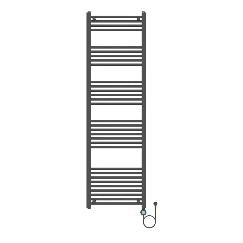 Elektrische Digitale Radiator Handdoekverwarming SMART WIFI 1000W 180 X 55 SaniSupreme Zaviro Mat Zwart