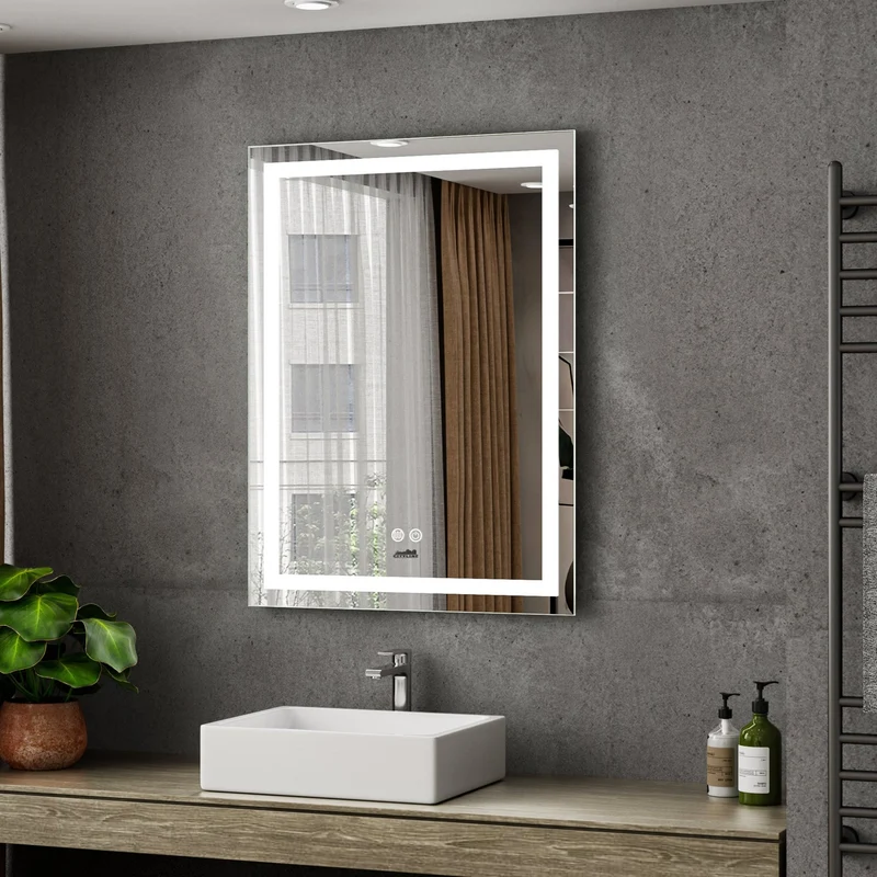 Moderne Badkamer Spiegel "Ottana" - 80 x 60 cm - LED & Anti-condens