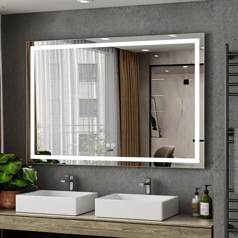 Moderne Badkamer Spiegel "Ottana" - 80 x 120 cm - LED & Anti-condens