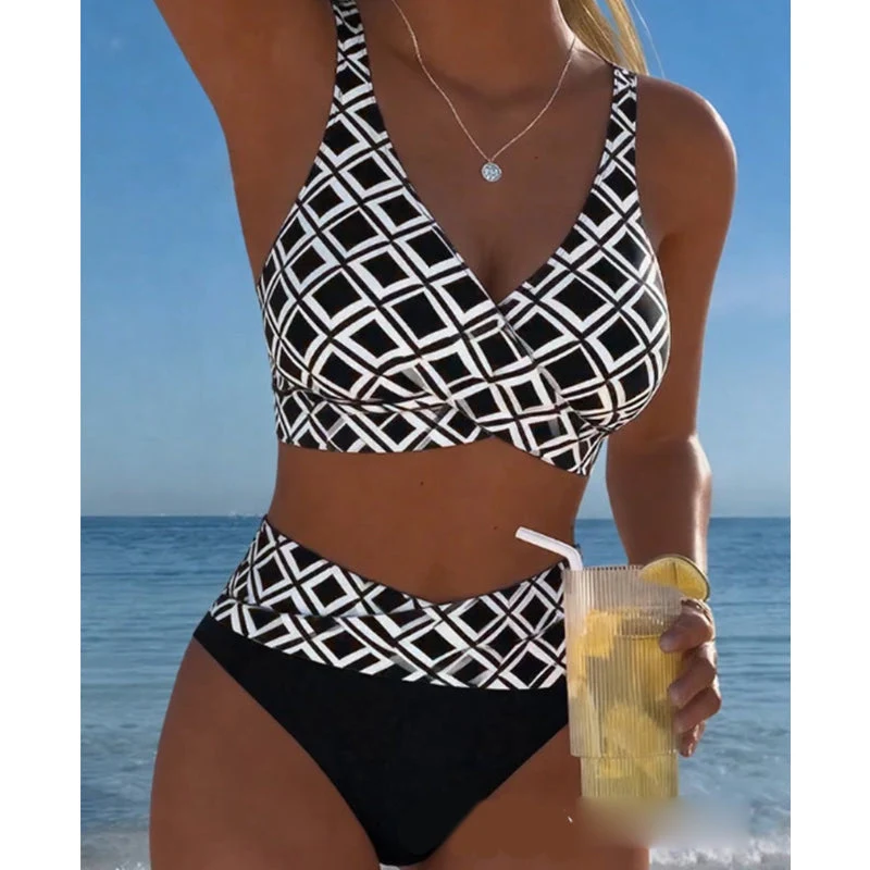 Icone™ BeachSwimsuit - Hoge Taille Twee Delig Strandbadpak Set