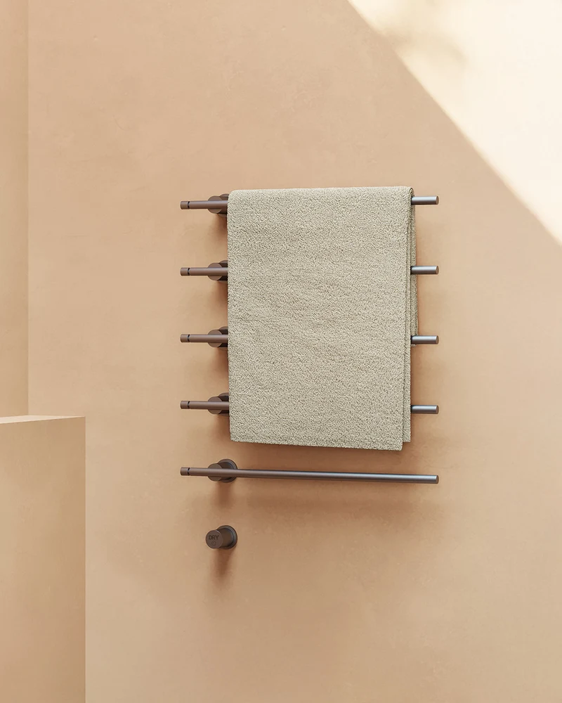 Mastello DRY elektrische handdoekwarmer Miami geborsteld RVS