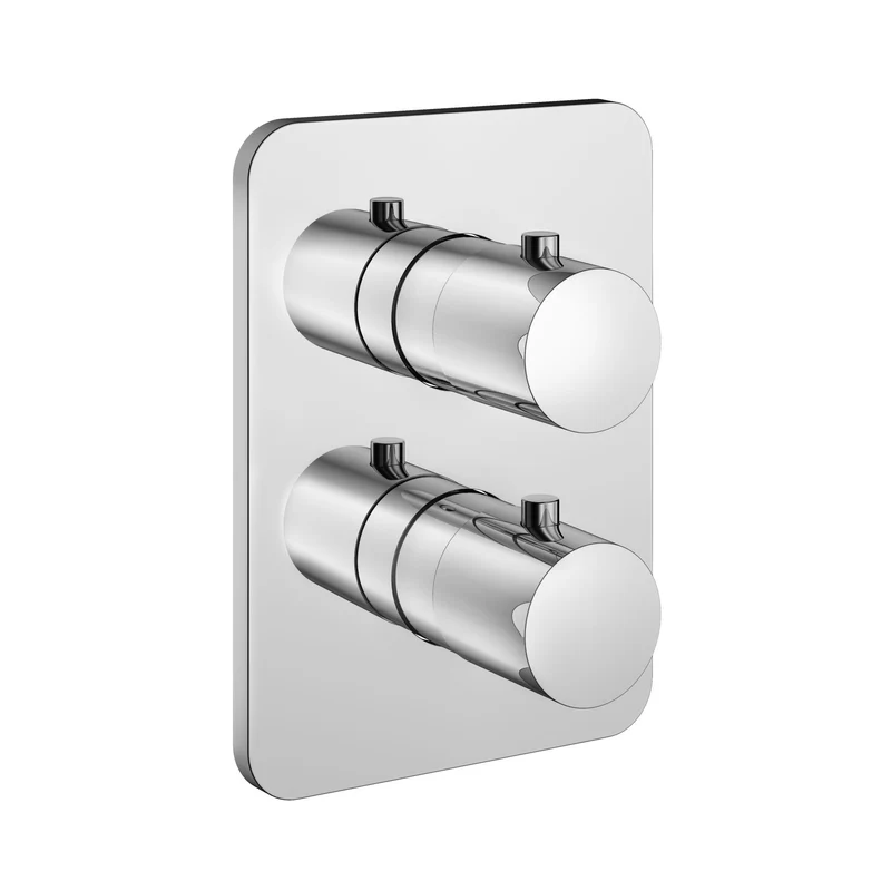 Hotbath Gal GL009EXT afbouwdeel - inbouw thermostaat met 2-weg stop-omstel - Chroom