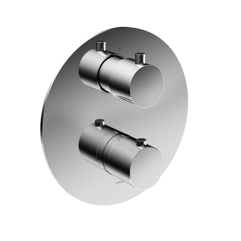 Hotbath Cobber CB009EXT afbouwdeel voor inbouw thermostaat met 2-weg omstel - Chroom