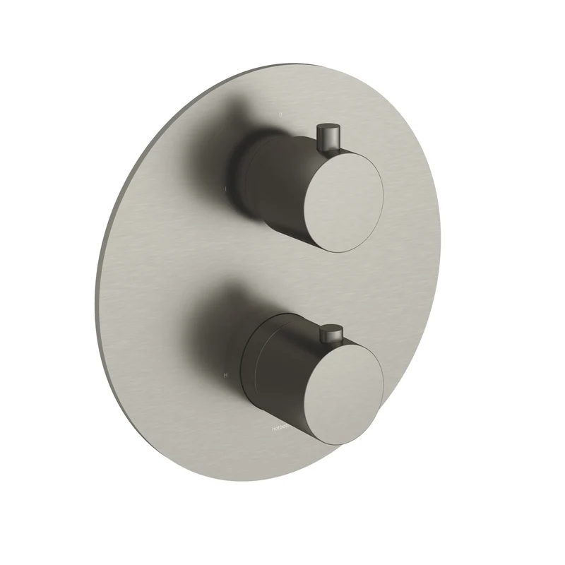 Hotbath Cobber CB009EXT afbouwdeel voor inbouw thermostaat met 2-weg omstel - Geborsteld Nikkel