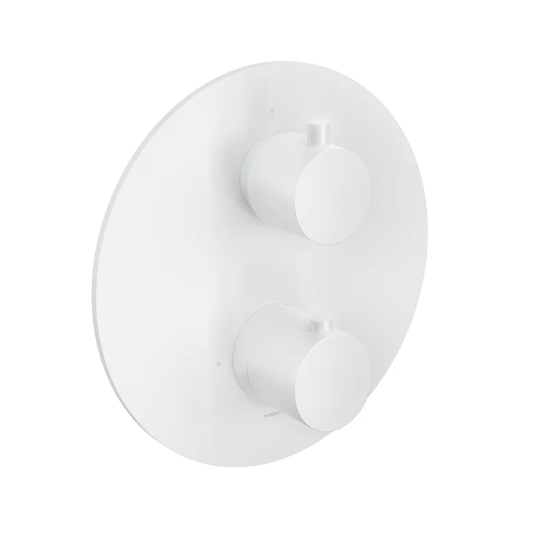 Hotbath Cobber CB009EXT afbouwdeel voor inbouw thermostaat met 2-weg omstel - Mat Wit