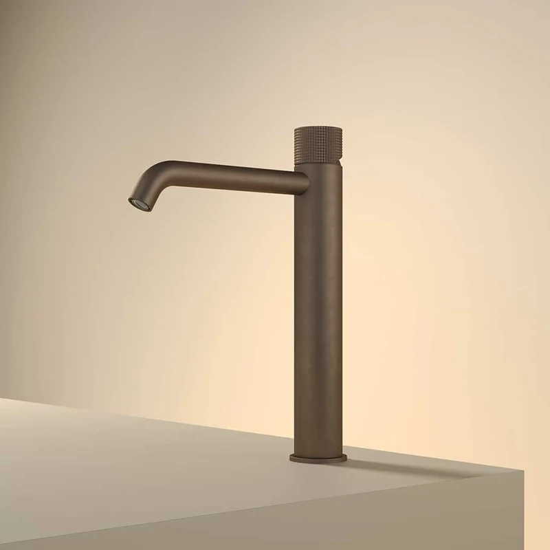 Hotbath Guy Diamond GY003HD wastafelkraan hoog - Geborsteld Nikkel