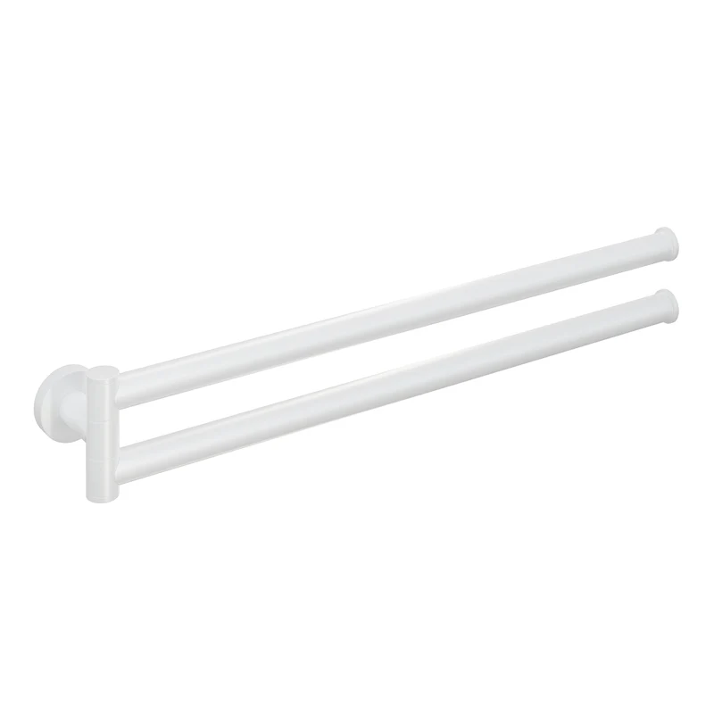 Hotbath &More BAA15 handdoekhouder 2-lids draaibaar - Mat Wit