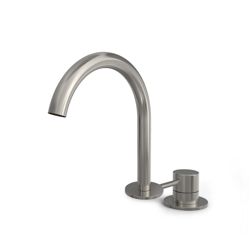 Hotbath Buddy B123 wastafelkraan 2-gats - Geborsteld Nikkel