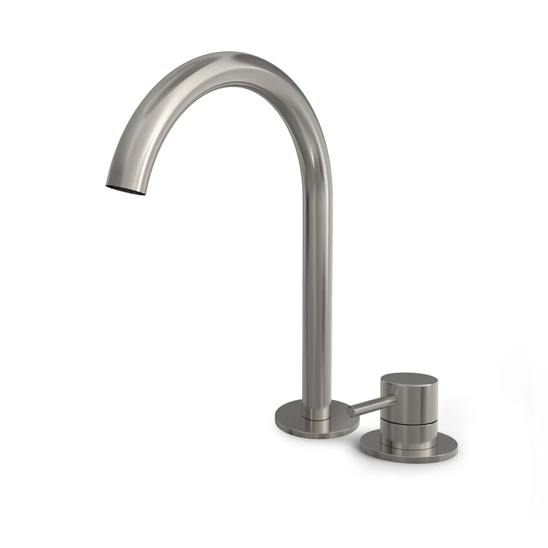 Hotbath Buddy B123H wastafelkraan 2-gats hoog - Geborsteld Nikkel