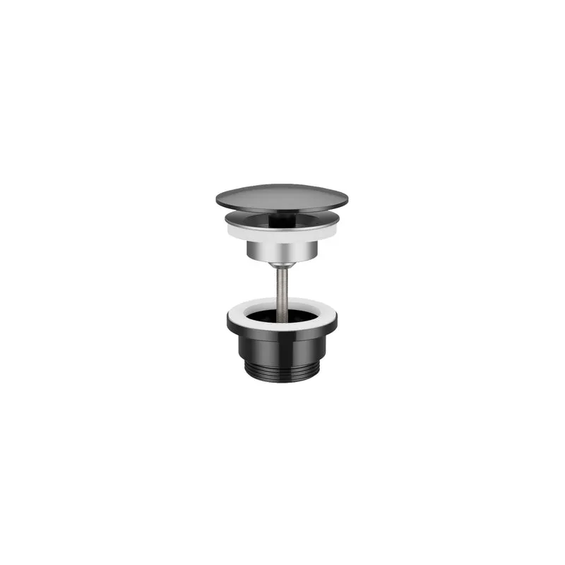 Hotbath Cobber P708 niet-afsluitbare plug - Gepolijst Zwart PVD