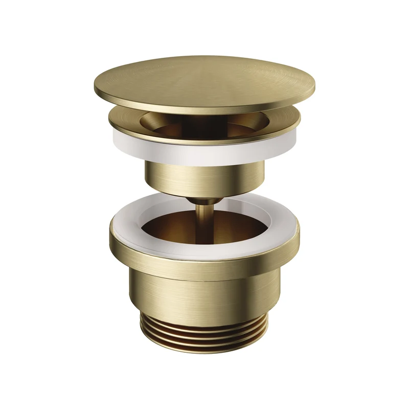 Hotbath Cobber P708 niet-afsluitbare plug - Geborsteld Messing
