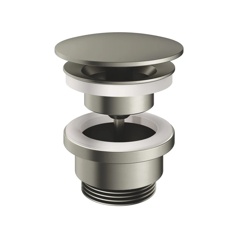 Hotbath Cobber P708 niet-afsluitbare plug - Geborsteld Nikkel