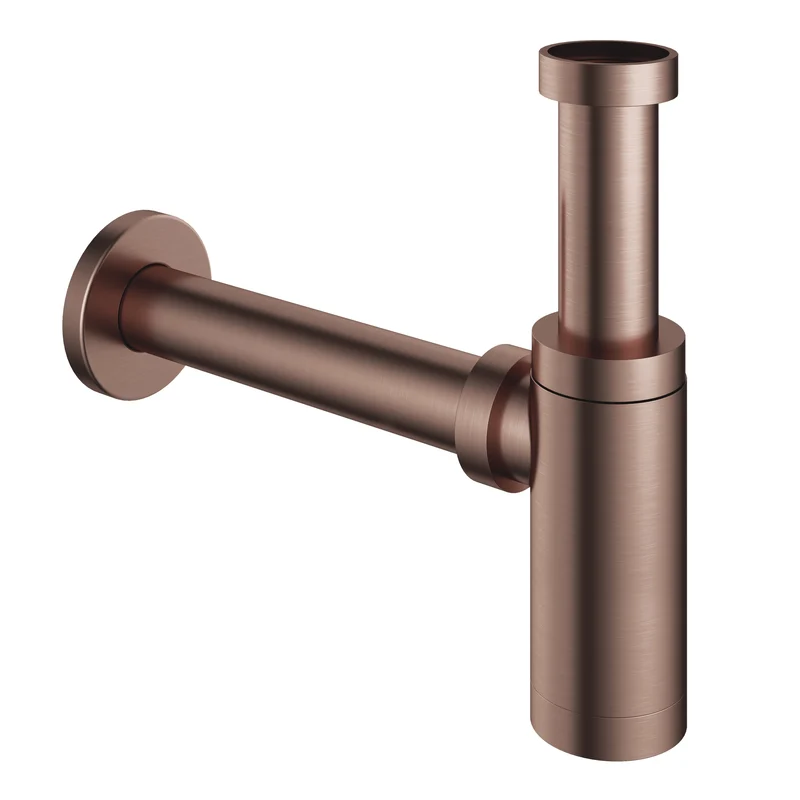 Hotbath Cobber P035 wastafelsifon - Geborsteld Koper PVD