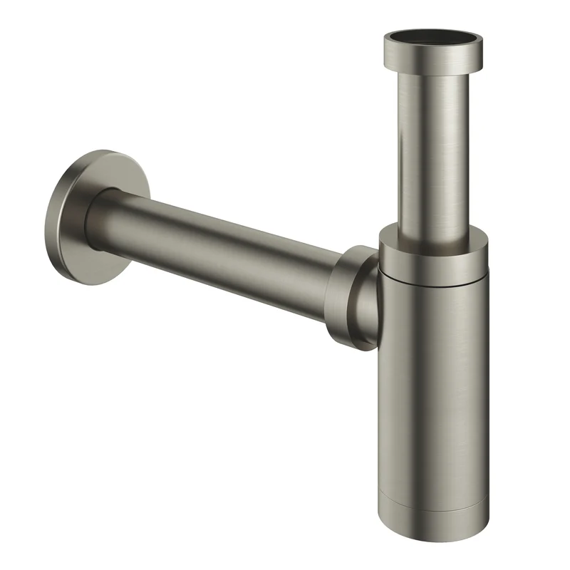 Hotbath Cobber P035 wastafelsifon - Geborsteld Nikkel