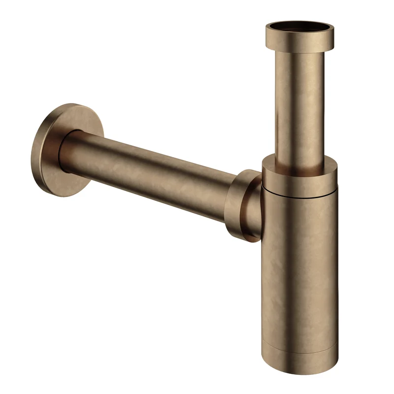 Hotbath Cobber P035 wastafelsifon - Verouderd Messing