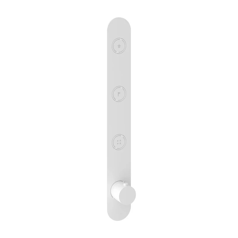 Hotbath Cobber PB050EXT afbouwdeel voor inbouw thermostaat met 3 pushbuttons - Mat Wit