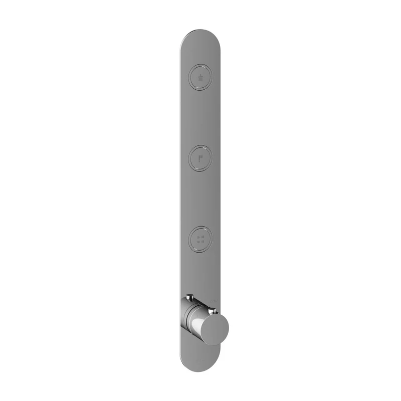 Hotbath Cobber PB050EXT afbouwdeel voor inbouw thermostaat met 3 pushbuttons - Chroom