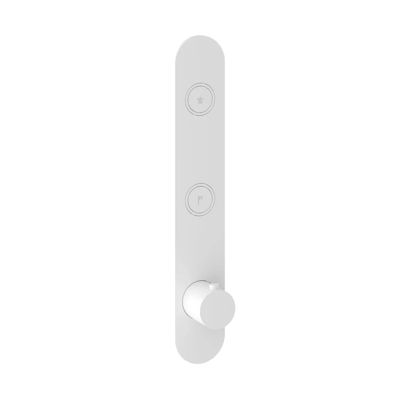 Hotbath Cobber PB066EXT afbouwdeel voor inbouw thermostaat met 2 pushbuttons - Mat Wit