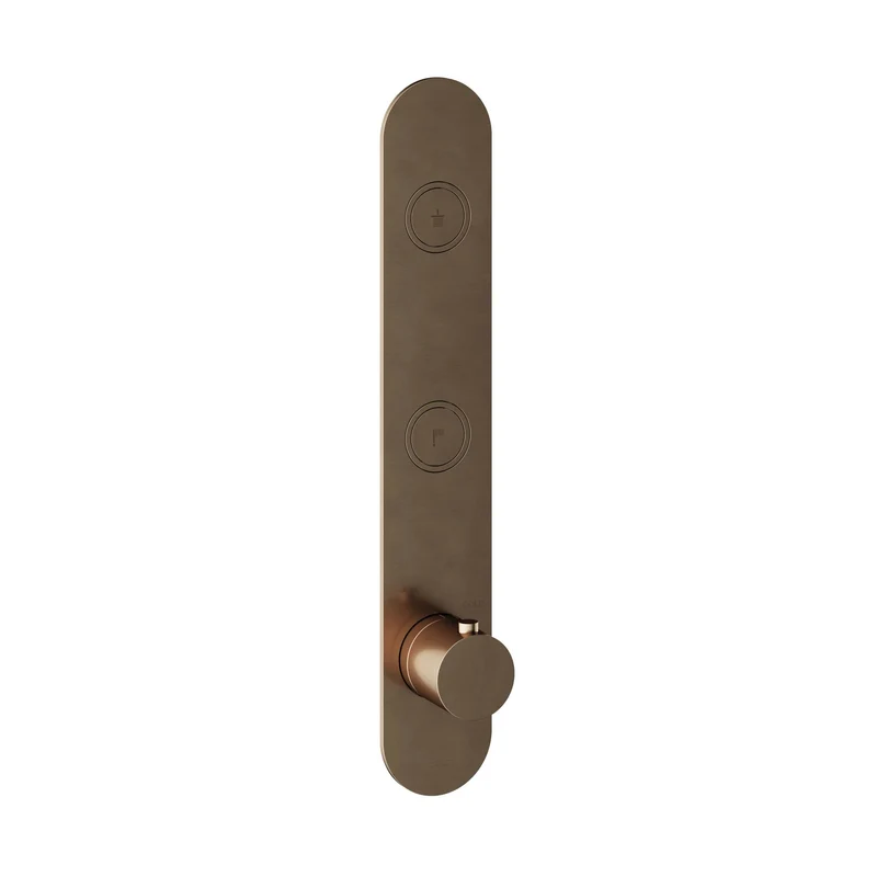 Hotbath Cobber PB066EXT afbouwdeel voor inbouw thermostaat met 2 pushbuttons - Verouderd Messing