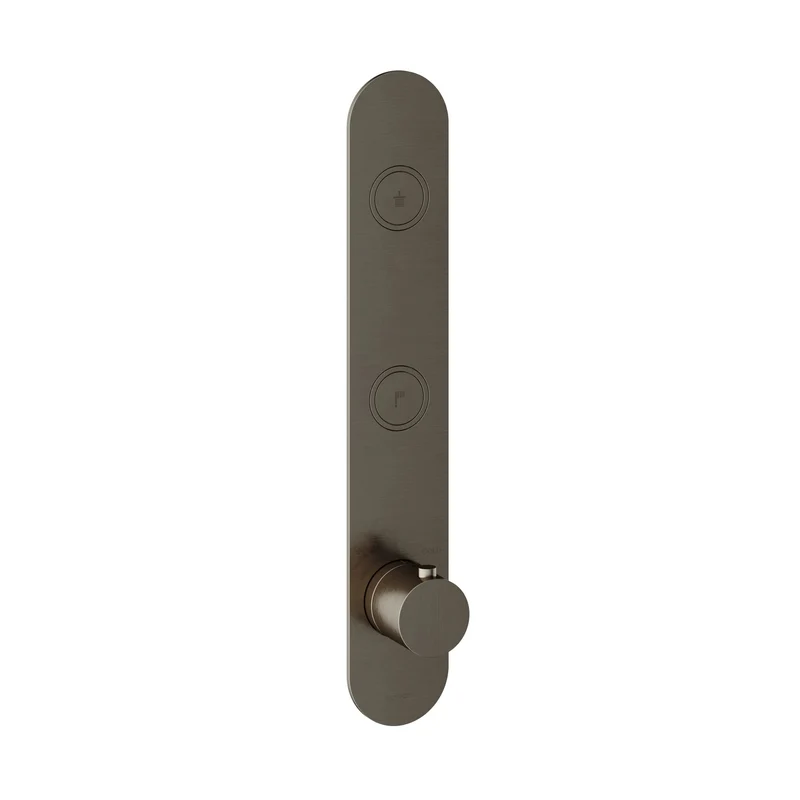 Hotbath Cobber PB066EXT afbouwdeel voor inbouw thermostaat met 2 pushbuttons - Verouderd IJzer