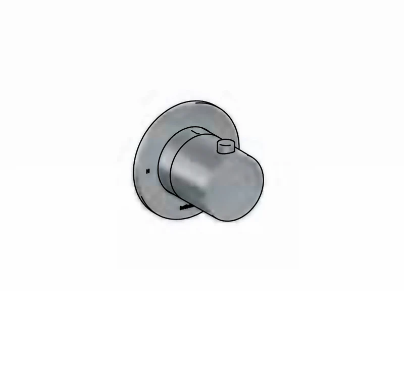 Hotbath Cobber CB7001EXT afbouwdeel inbouwthermostaat - Geborsteld Nikkel