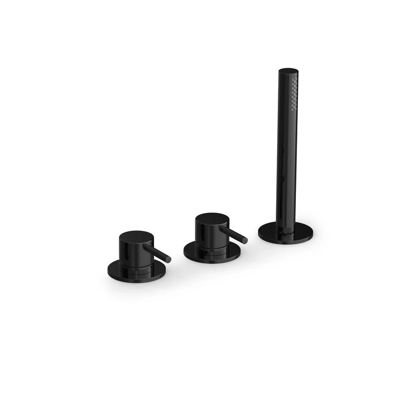 Hotbath Cobber CB175 3-gats badrandcombinatie - Gepolijst Zwart PVD