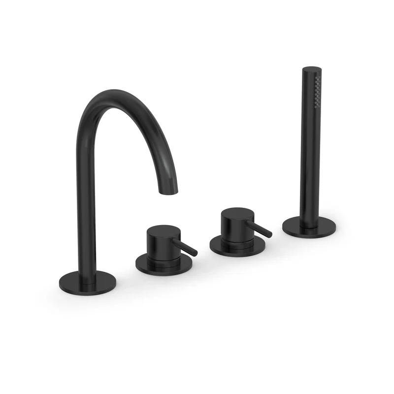 Hotbath Cobber CB173 4-gats badrandcombinatie - Geborsteld Zwart PVD