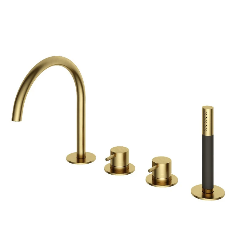 Hotbath Cobber CB173 4-gats badrandcombinatie - Geborsteld Messing PVD